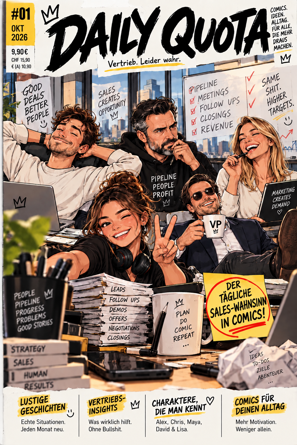 Cover der gedruckten DAILY QUOTA Ausgabe #01, Oktober 2026